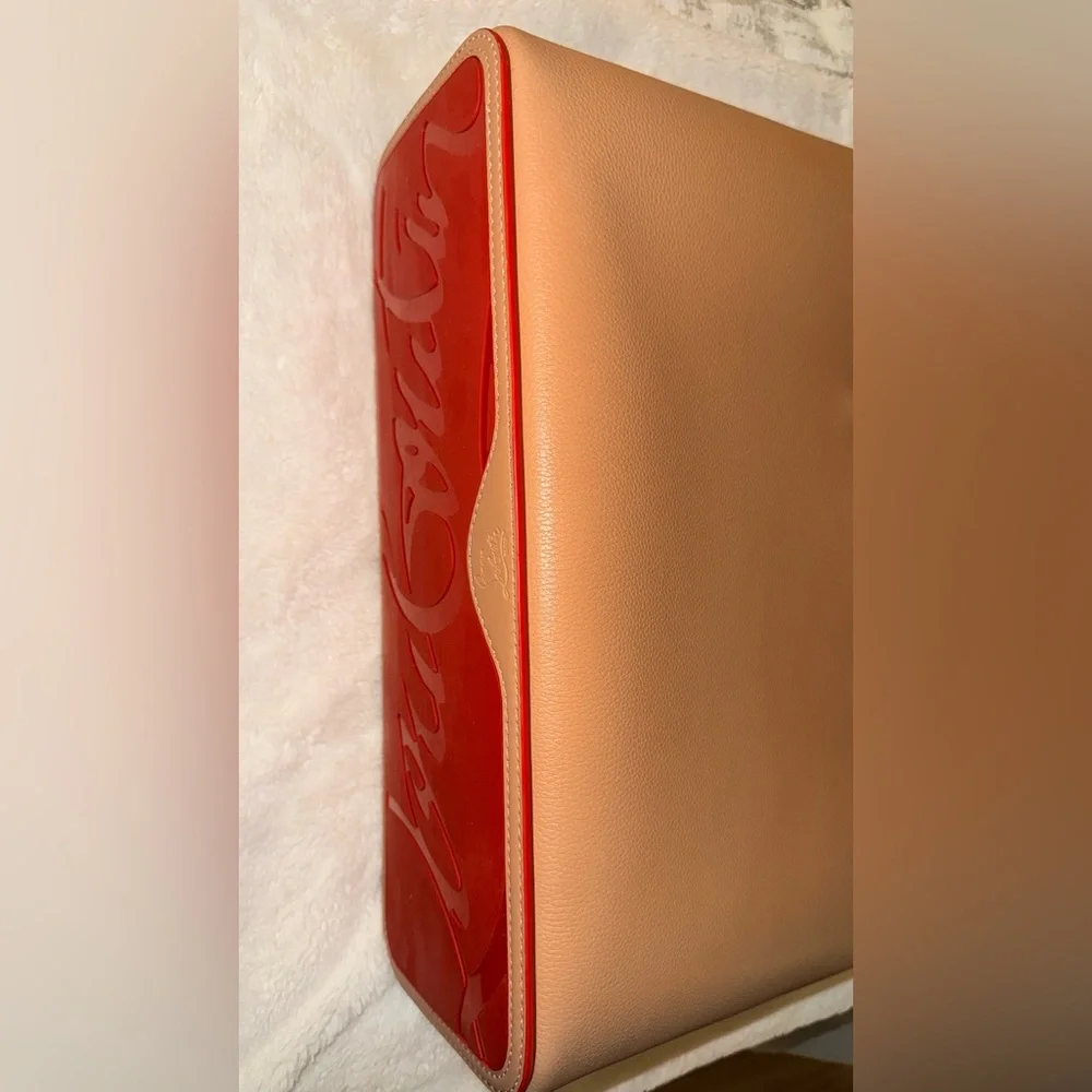 Christian Louboutin Tan and Red Studded Tote w/o wristlet - Picture 10 of 16